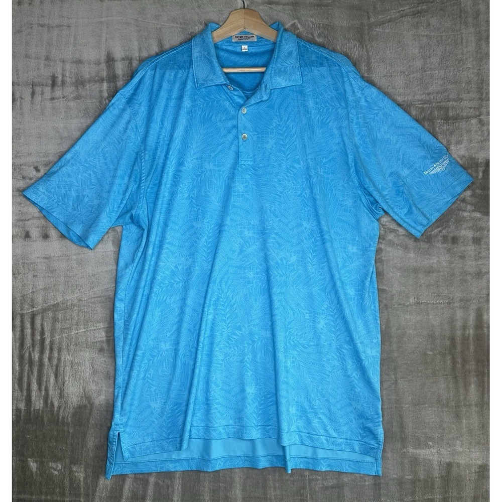 Peter Millar Summer Comfort Men's‎ Polo Shirt Floral Dallas Athletic Club Large